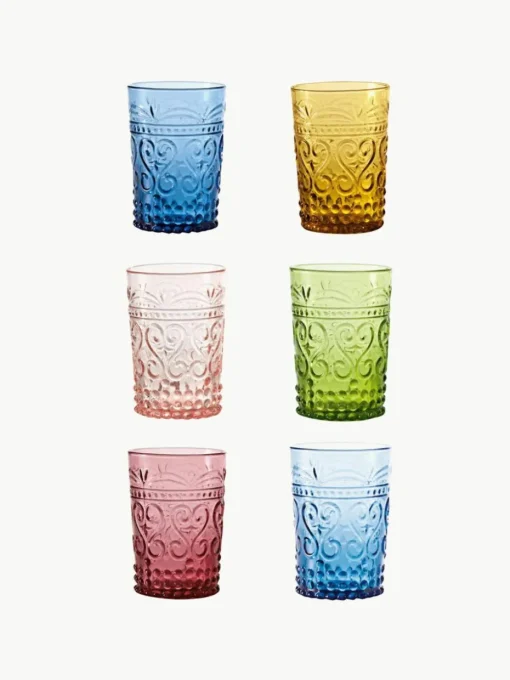 Handgefertigte Wassergläser Confezione, 6er-Set