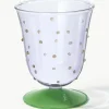 Handgefertigte Wassergläser Dot aus Borosilikatglas, 2 Stück