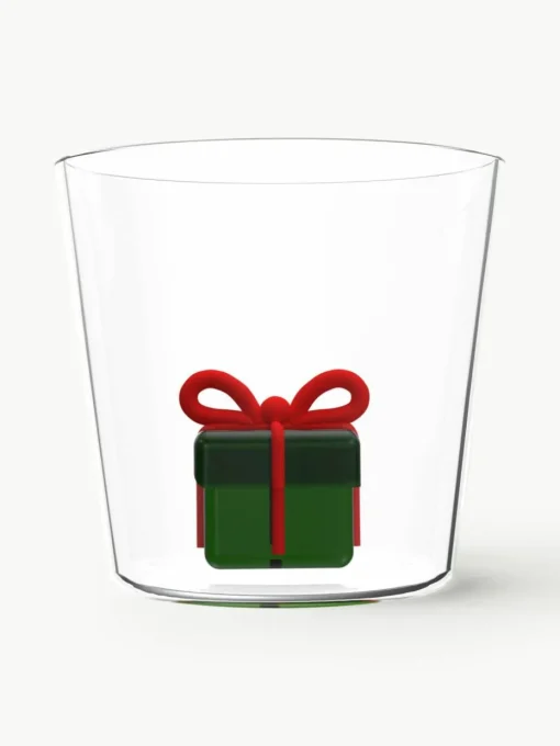 Handgefertigte Wassergläser Christmas Tales, 2 Stück