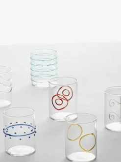 Handgefertigte Wassergläser Deco' Arlecchino, 6er-Set