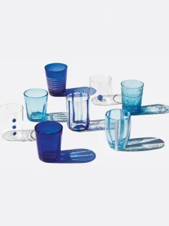 Handgefertigte Wassergläser Melting, 6er-Set