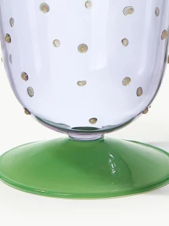 Handgefertigte Wassergläser Dot aus Borosilikatglas, 2 Stück