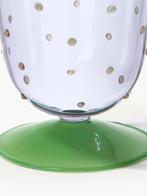 Handgefertigte Wassergläser Dot aus Borosilikatglas, 2 Stück