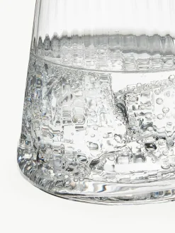 Handgefertigte Wassergläser Cami mit Rillenstruktur, 4 Stück