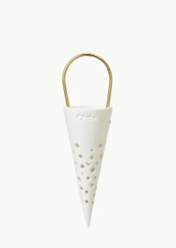 Handgefertigte Weihnachtsspitztüte Nobili aus Fine Bone China