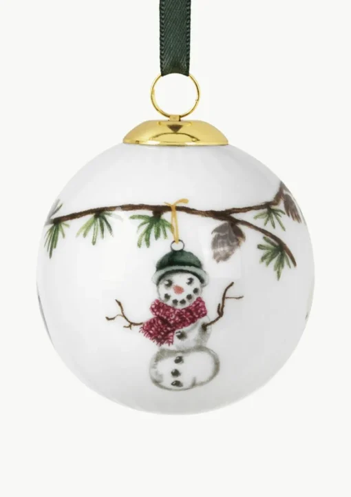 Handgefertigte Weihnachtskugel Hammershøi aus Porzellan