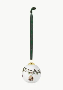 Handgefertigte Weihnachtskugel Hammershøi aus Porzellan