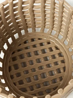 Handgefertigter Aufbewahrungskorb Nalan aus Keramik, H 21 cm