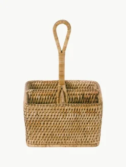 Handgefertigter Besteckhalter Güle aus Rattan