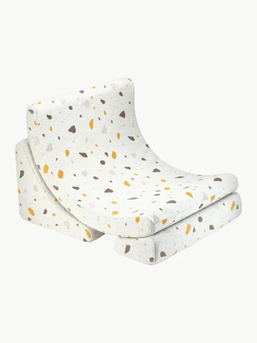 Handgefertigter Bouclé-Kindersessel Moon