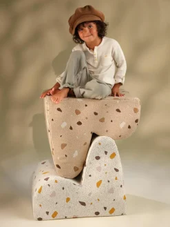 Handgefertigter Bouclé-Kindersessel Cloud