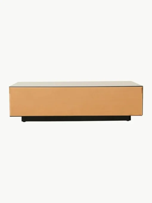 Handgefertigter Couchtisch Mirror aus Spiegelglas, B 90 cm