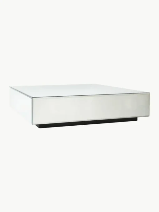 Handgefertigter Couchtisch Mirror aus Spiegelglas, B 90 cm