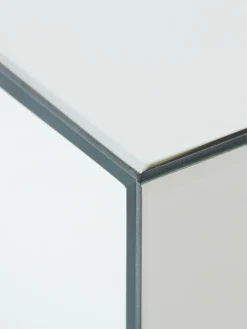 Handgefertigter Couchtisch Mirror aus Spiegelglas, B 90 cm