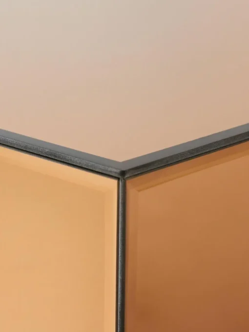 Handgefertigter Couchtisch Mirror aus Spiegelglas, B 90 cm