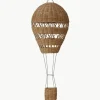 Handgefertigter Deko-Heißluftballon Huggi aus Rattan