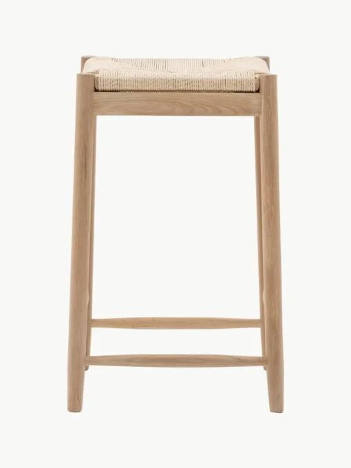 Handgefertigter Hocker Eton aus Eichenholz