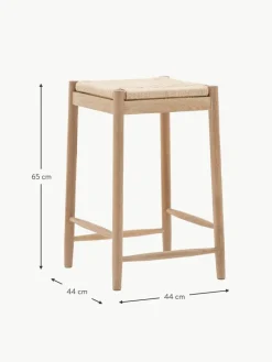 Handgefertigter Hocker Eton aus Eichenholz