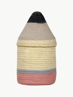 Handgefertigter Kinder-Aufbewahrungskorb Pencil, H 30 cm