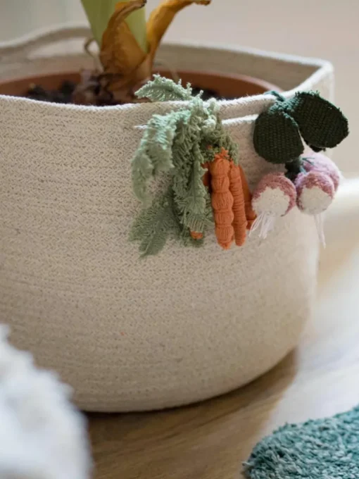 Handgefertigter Kinder-Aufbewahrungskorb Veggies
