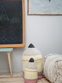 Handgefertigter Kinder-Aufbewahrungskorb Pencil, H 30 cm