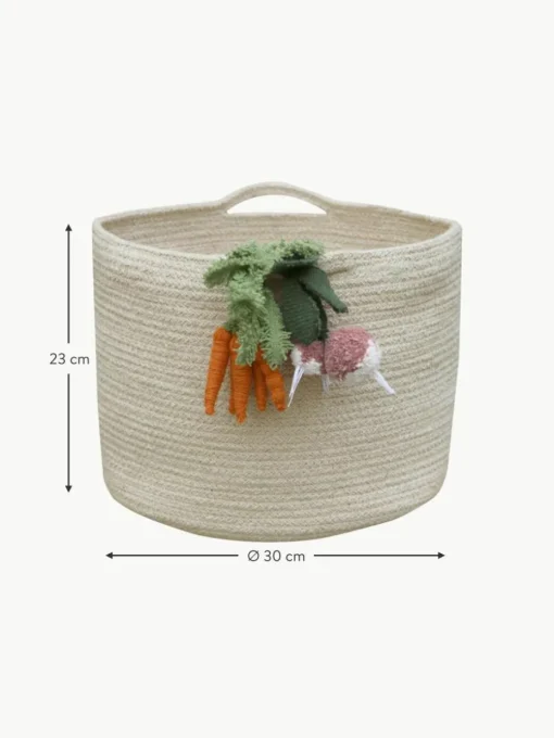 Handgefertigter Kinder-Aufbewahrungskorb Veggies