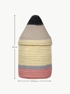 Handgefertigter Kinder-Aufbewahrungskorb Pencil, H 30 cm