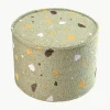 Handgefertigter Kinder-Pouf Sugar aus Bouclé, Ø 40 cm