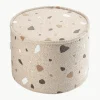 Handgefertigter Kinder-Pouf Sugar aus Bouclé, Ø 40 cm