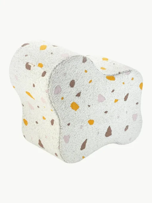 Handgefertigter Kinder-Pouf Cloud aus Bouclé