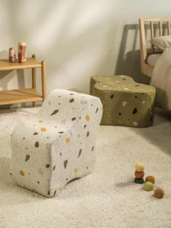 Handgefertigter Kinder-Pouf Cloud aus Bouclé