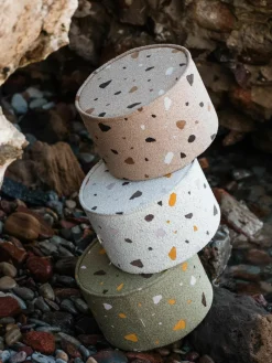 Handgefertigter Kinder-Pouf Sugar aus Bouclé, Ø 40 cm