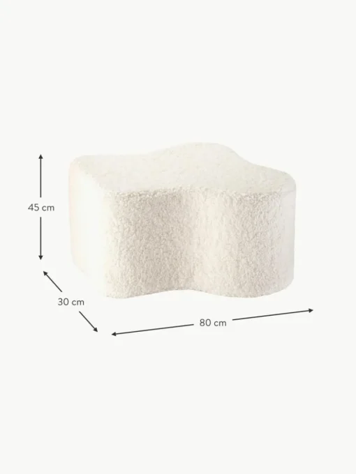 Handgefertigter Kinder-Pouf Cloud aus Teddy