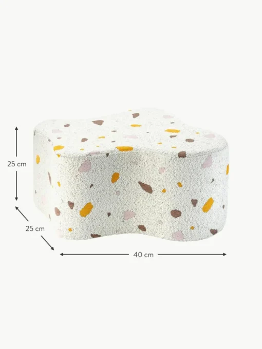 Handgefertigter Kinder-Pouf Cloud aus Bouclé