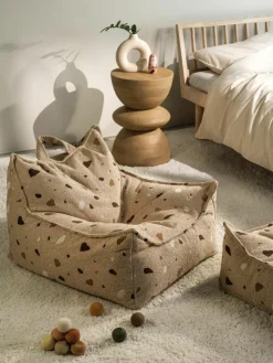 Handgefertigter Kinder-Sitzsack Sugar aus Bouclé