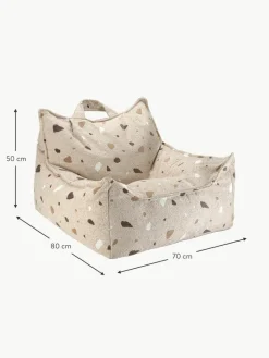 Handgefertigter Kinder-Sitzsack Sugar aus Bouclé