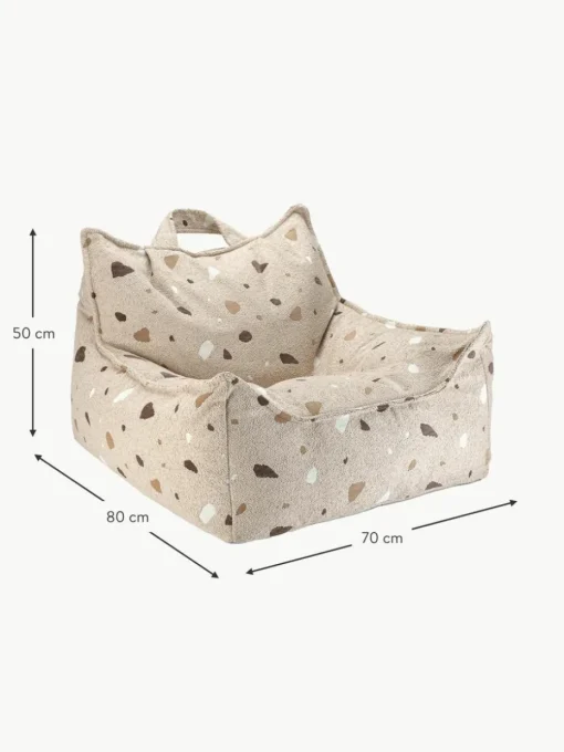 Handgefertigter Kinder-Sitzsack Sugar aus Bouclé