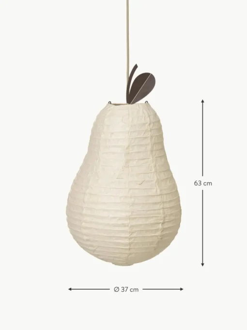 Handgefertigter Lampenschirm Pear aus Washi-Papier