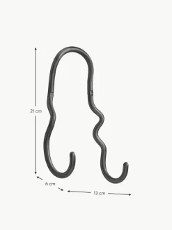 Handgefertigter Messing-Wandhaken Curvature