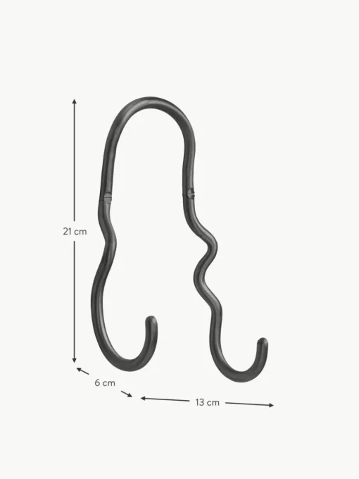Handgefertigter Messing-Wandhaken Curvature