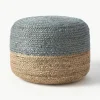 Handgefertigter Pouf Bono aus Jute