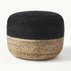 Handgefertigter Pouf Bono aus Jute
