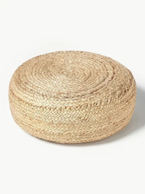 Handgefertigter Pouf Bono aus Jute