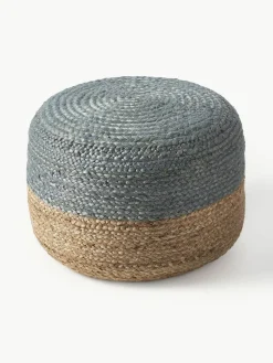 Handgefertigter Pouf Bono aus Jute