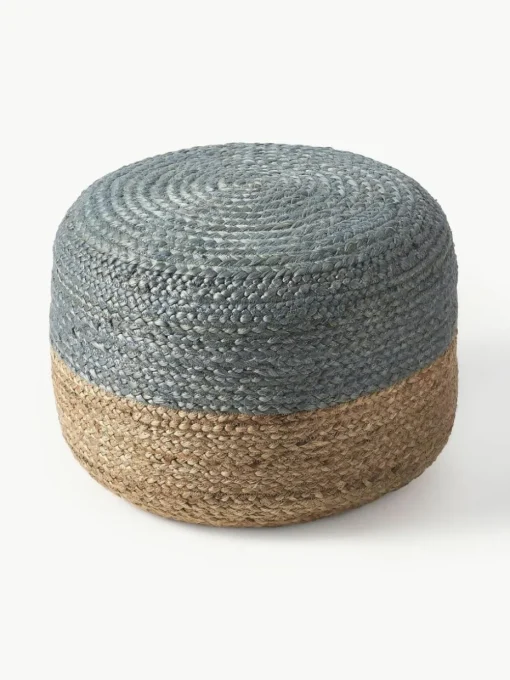 Handgefertigter Pouf Bono aus Jute