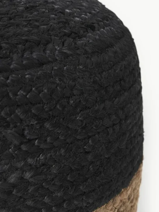 Handgefertigter Pouf Bono aus Jute