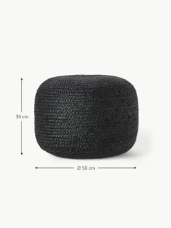 Handgefertigter Pouf Bono aus Jute