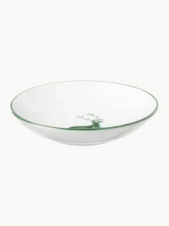 Handgefertigter Suppenteller Cup Grüner Hirsch