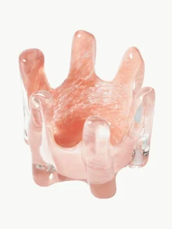 Handgefertigter Teelichthalter Helix, Ø 12 cm