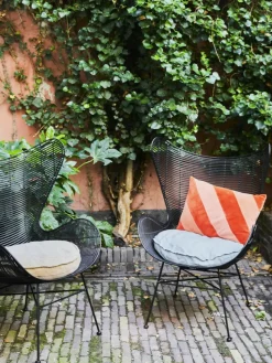 Handgefertigtes Baumwoll-Kissen Striped